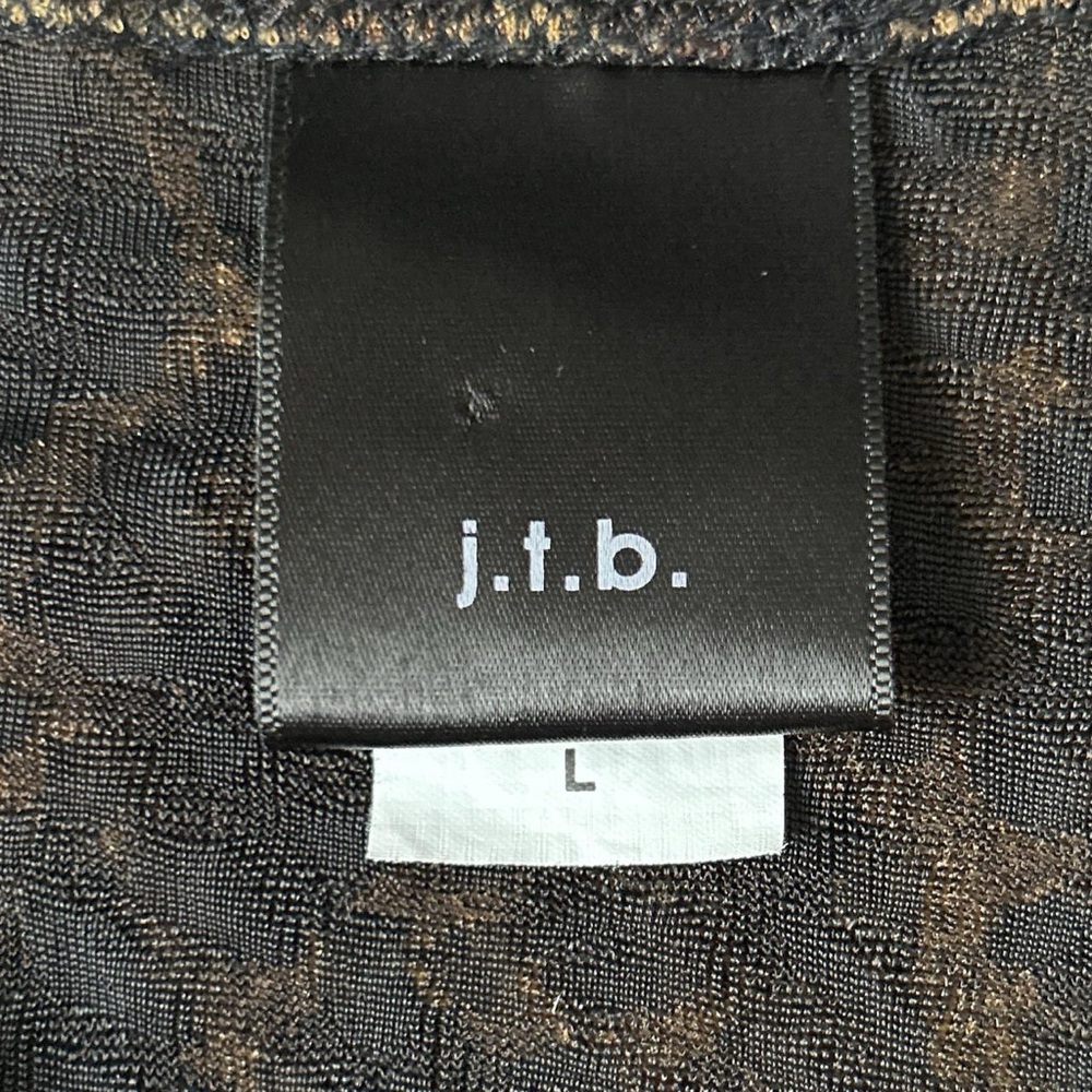 Y2K Leopard Print Brown B-Neck Blouse - Picture 6 of 6